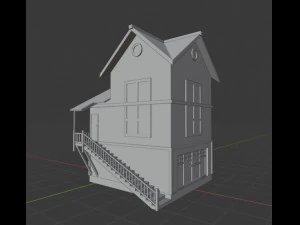 modern wooden house 3D Model