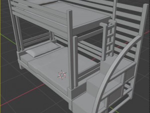 bunk bed 3D 模型