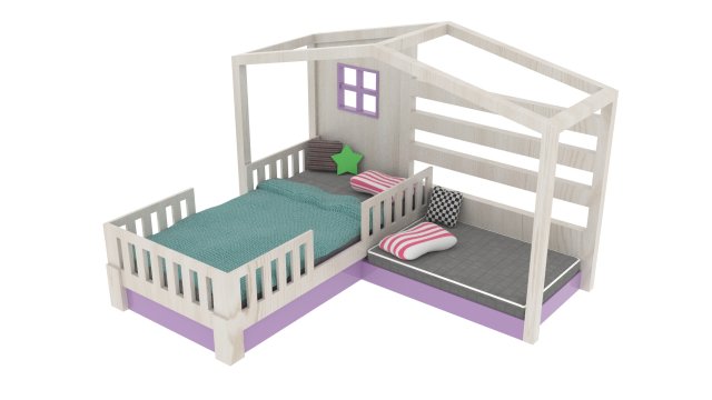 modern bed 3Dモデル .c4d .max .obj .3ds .fbx .stl .blend 