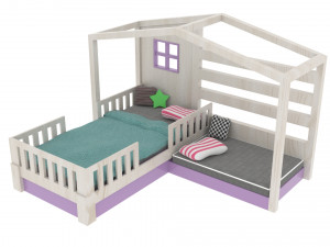 modern bed 3D Model