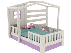 modern bed 3Dモデル