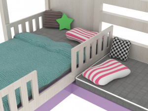 modern bed 3Dモデル