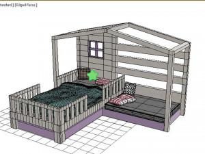 modern bed 3Dモデル