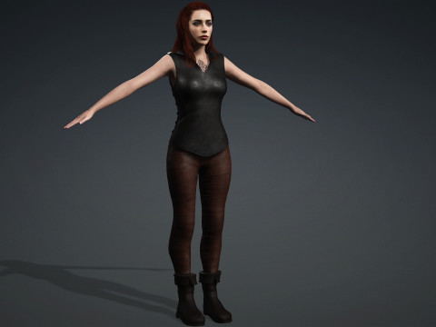3D Character - Girl-Naked 3D Model