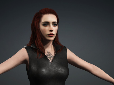 3D Character - Girl-Naked 3D Модель