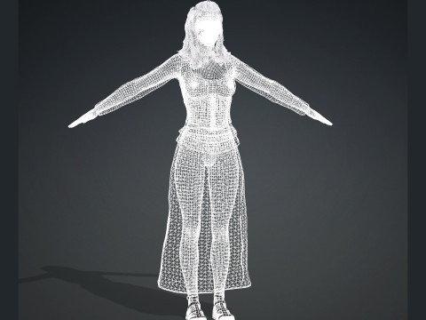 3D Character - Girl-Naked 3D Модель