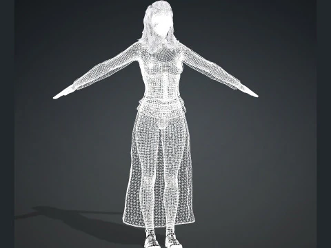 3D Character - Girl-Naked 3D Model