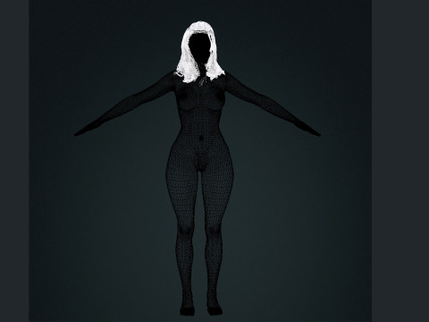 3D Character - Girl-Naked 3D Модель
