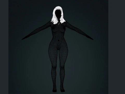3D Character - Girl-Naked 3D Model