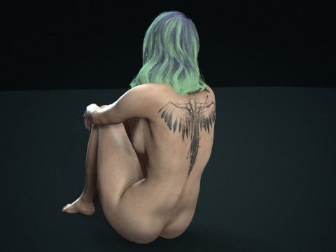 3D Character - Girl-Naked 3D Модель