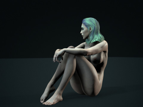 3D Character - Girl-Naked 3D Модель
