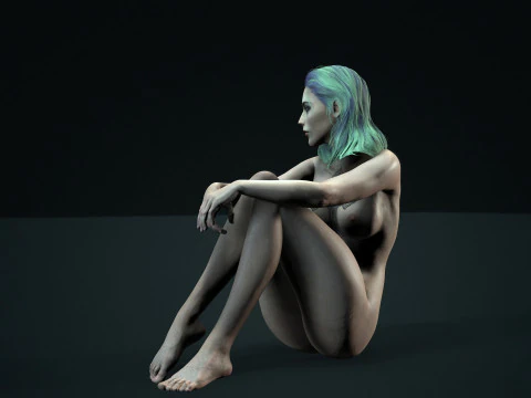 3D Character - Girl-Naked 3D Model