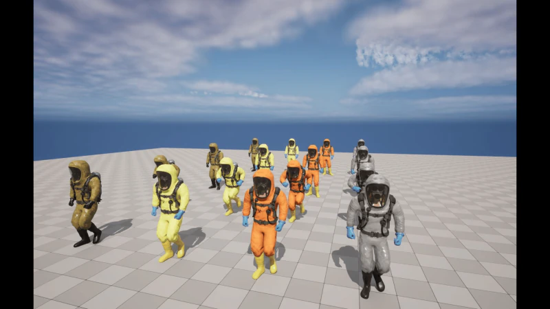 방호복 3D 모델 .c4d .max .obj .3ds .fbx .stl .blend 