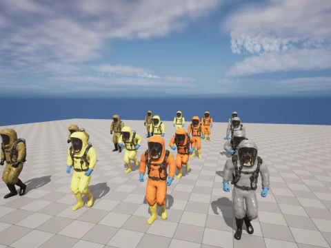 Tuta Hazmat Modello 3D