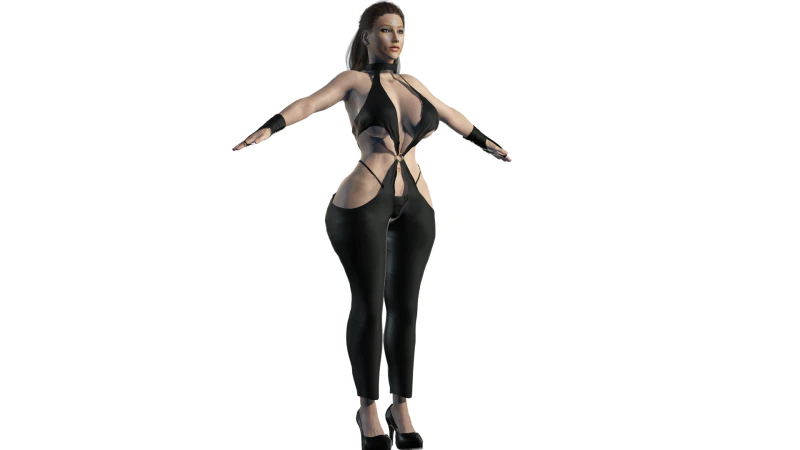 3D Character Girl -Naked- 3D Model .c4d .max .obj .3ds .fbx .stl .blend