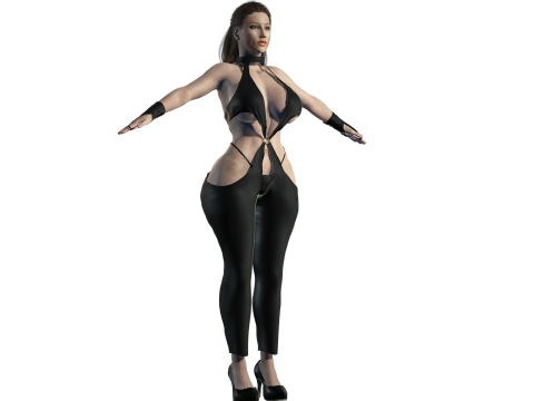 3D Character Girl -Naked- 3D Model