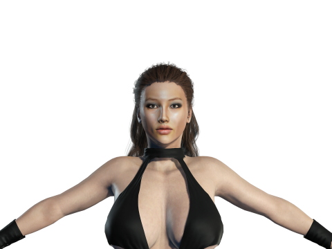 3D Character Girl -Naked- 3D Modell
