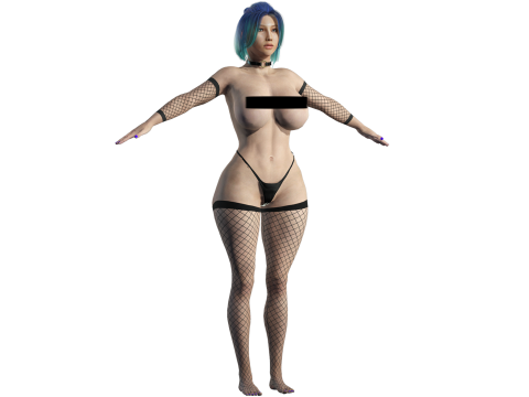3D Character Girl -Naked- 3D Modell