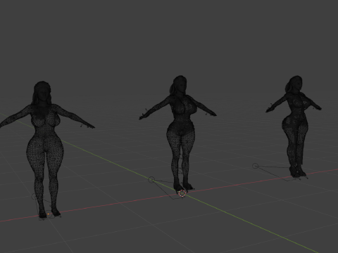 3D Character Girl -Naked- 3D Modell