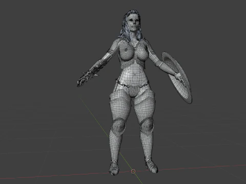 Warrior Woman 3D Model