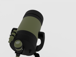 mirror lens telescope 3D-Modell