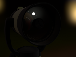 mirror lens telescope 3D-Modell