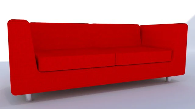modern leather sofa with chrome legs 3D Model .c4d .max .obj .3ds .fbx .stl .blend 