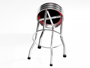 vintage-style barstool Modello 3D