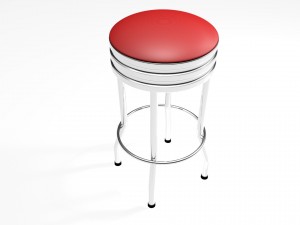 vintage-style barstool Modello 3D