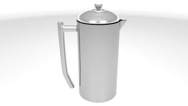 french press stainless steel 3Dモデル .c4d .max .obj .3ds .fbx .stl .blend 