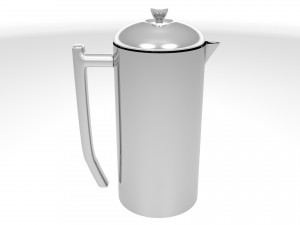french press stainless steel Modelo 3D