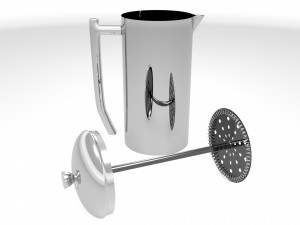 french press stainless steel 3Dモデル