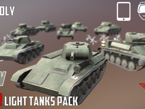 ussr toon light tanks 3D Model