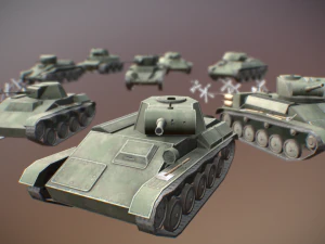 ussr toon light tanks 3D Model