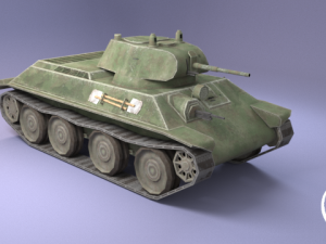 ussr toon light tanks Model 3D
