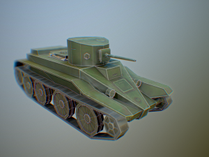 ussr toon light tanks Model 3D