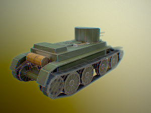 ussr toon light tanks Model 3D