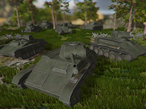 ussr toon light tanks Model 3D