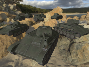 ussr toon light tanks Model 3D