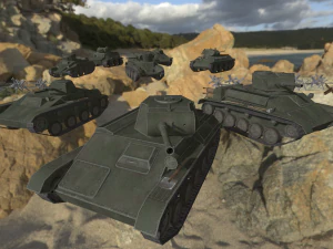 ussr toon light tanks 3D Model