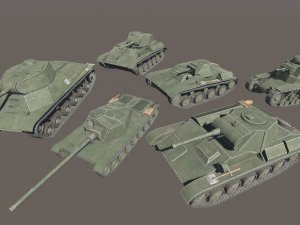ussr toon light tanks Model 3D