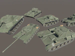 ussr toon light tanks 3D Model