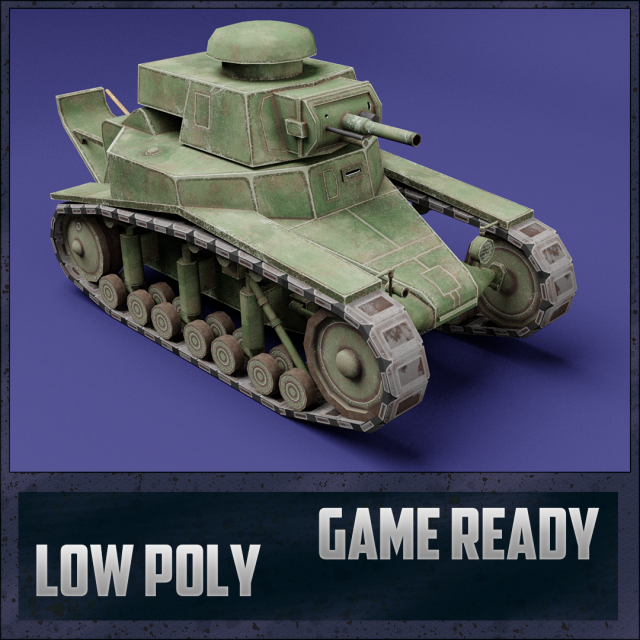 mc-1 ussr toon tank -big- 3D Model .c4d .max .obj .3ds .fbx .stl .blend 