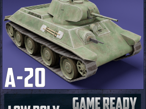 a-20 ussr toon tank -big- 3D Model