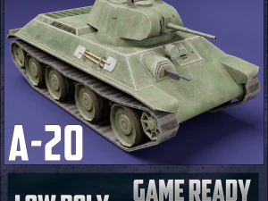 A-20 ソ連トゥーン戦車 -ビッグ- 3Dモデル