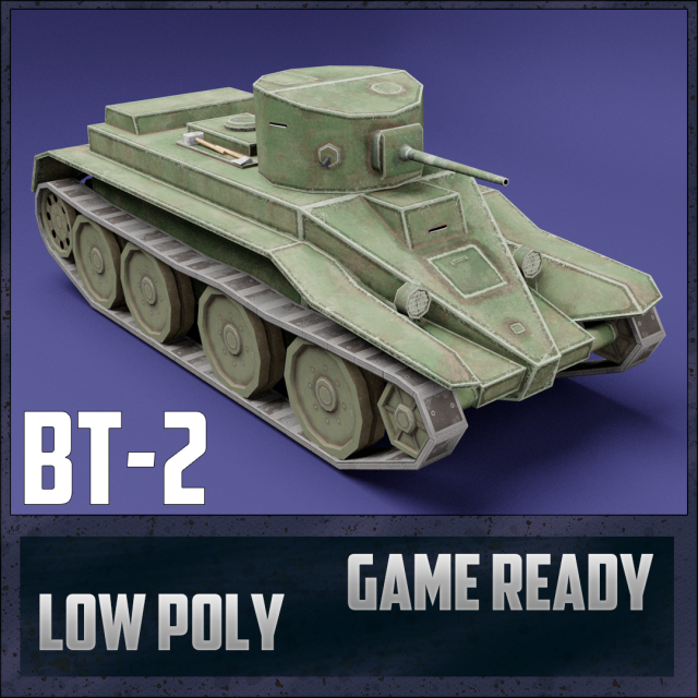 bt-2 ussr toon tank -big- Model 3D .c4d .max .obj .3ds .fbx .stl .blend 