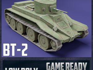 bt-2 ussr toon tank -big- 3D Model