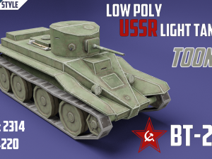 bt-2 ussr toon tank -big- Model 3D