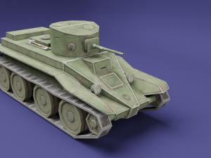 bt-2 ussr toon tank -big- Model 3D