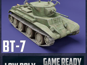 bt-7 ソ連トゥーン戦車 -big- 3Dモデル